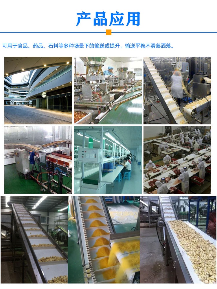 擋邊皮帶輸送機應(yīng)用
